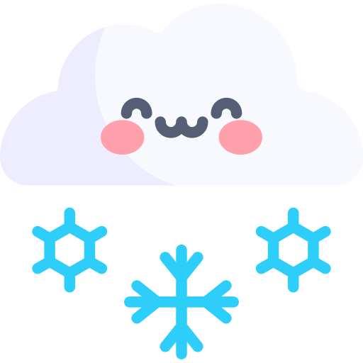 nieve Kawaii Flat icono