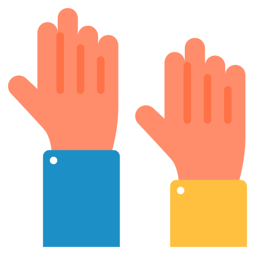 Hand raised Generic color fill icon