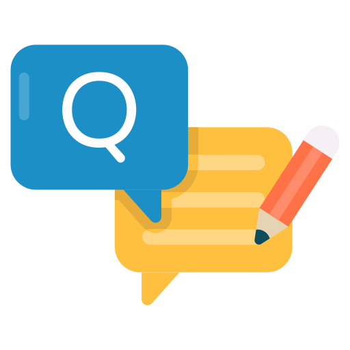 Question and answer Generic color fill icon