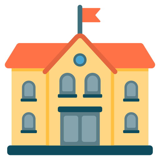 School building Generic color fill icon