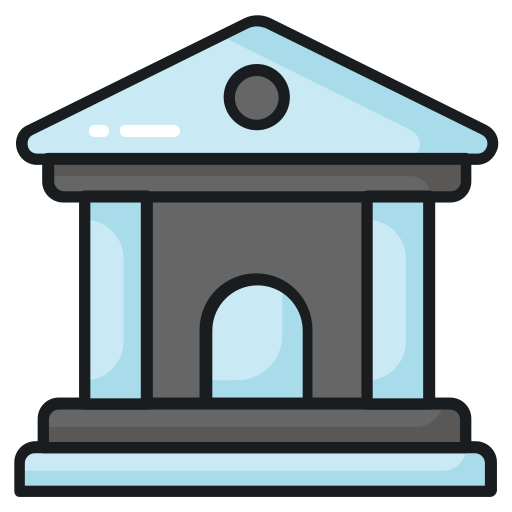 은행 건물 Generic color lineal-color icon