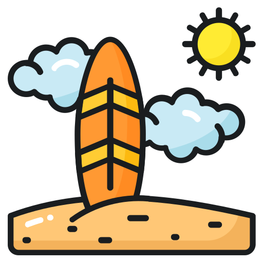 Surfboard Generic color lineal-color icon