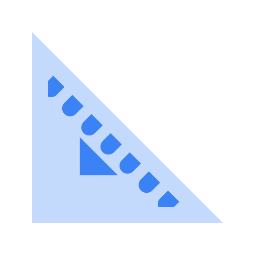 triangolo righello Generic color fill icona