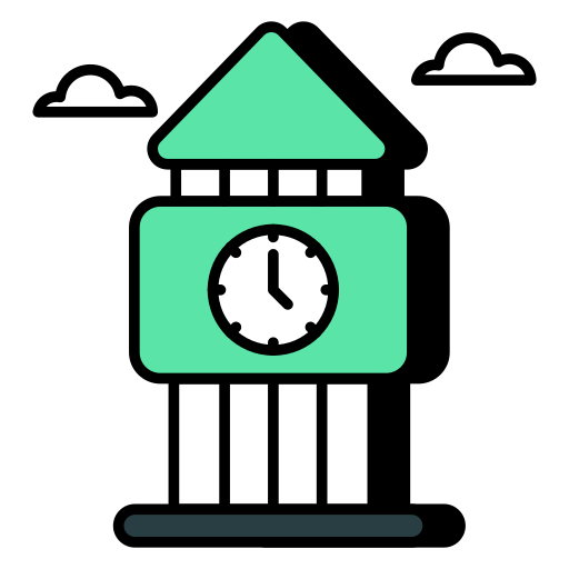 Clock tower Generic color lineal-color icon