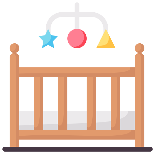 Baby bed Generic color fill icon