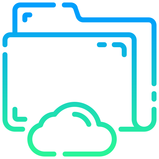 dossier cloud Generic gradient outline Icône