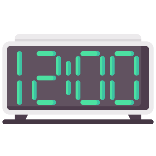 Digital clock Generic color fill icon