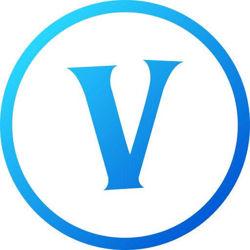 Letter v Generic gradient fill icon