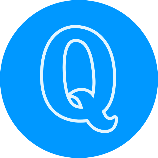 letter q Generic color fill icoon