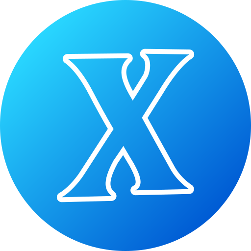 lettera x Generic gradient fill icona