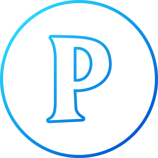 文字p Generic gradient outline icon