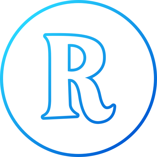 lettera r Generic gradient outline icona