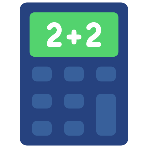 Calculator Juicy Fish Flat icon