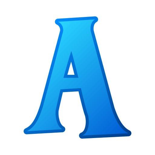 letter a Generic gradient lineal-color icoon