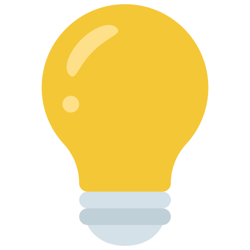 Light bulb Juicy Fish Flat icon