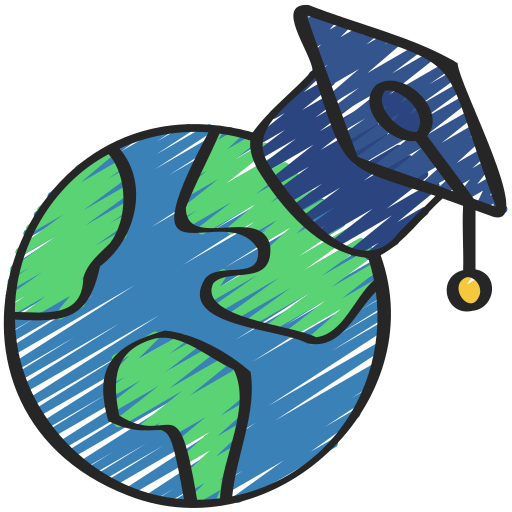 wereldwijd onderwijs Juicy Fish Sketchy icoon