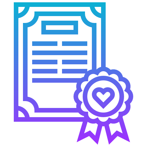 Certificate Meticulous Gradient icon