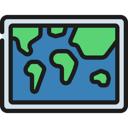 mapa świata Juicy Fish Soft-fill ikona