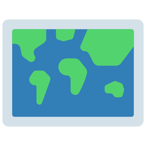 World map Juicy Fish Flat icon