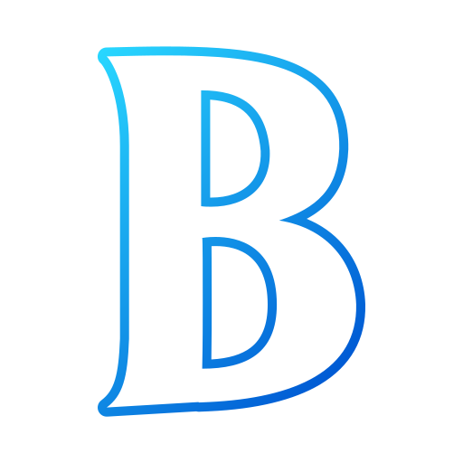 litera b Generic gradient outline ikona
