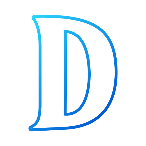Letter d Generic gradient outline icon