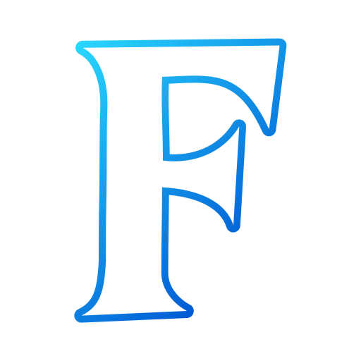 lettre f Generic gradient outline Icône