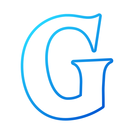 lettre g Generic gradient outline Icône