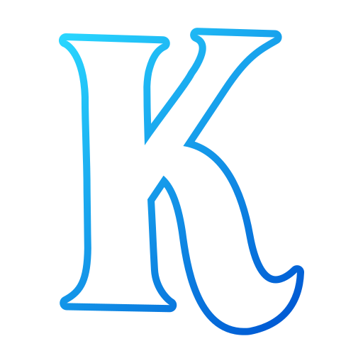brief k Generic gradient outline icoon