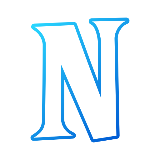 litera n Generic gradient outline ikona