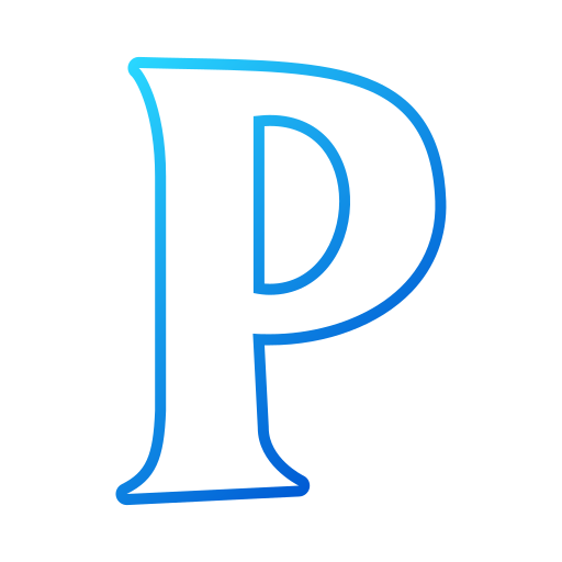 lettera pag Generic gradient outline icona