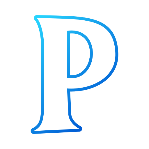 Letter p Generic gradient outline icon