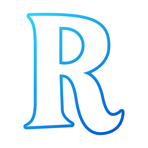 lettre r Generic gradient outline Icône
