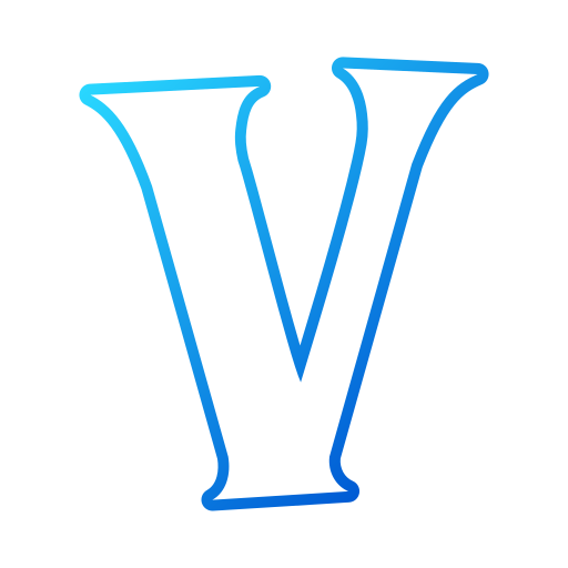 Буква v Generic gradient outline иконка