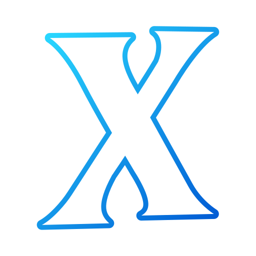 letra x Generic gradient outline Ícone