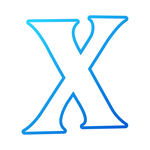 Letter x Generic gradient outline icon