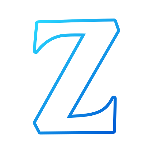 lettre z Generic gradient outline Icône
