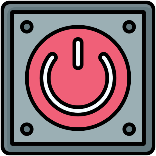 botón de encendido Generic color lineal-color icono