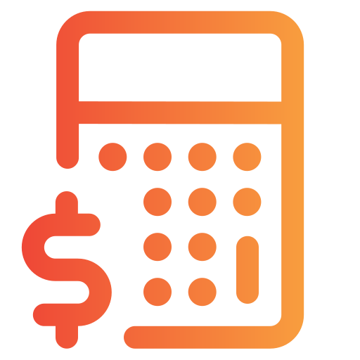 calcolatrice Generic gradient outline icona