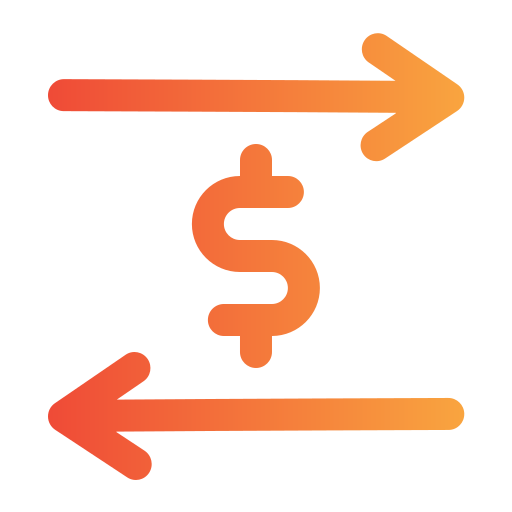 transfer pieniędzy Generic gradient outline ikona