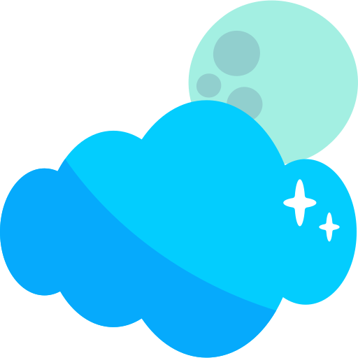 Cloudy night Generic color fill icon