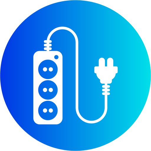 Extension cord Generic gradient fill icon