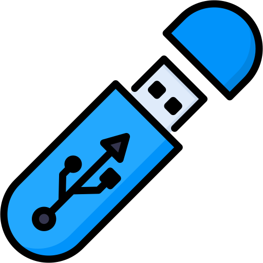 Usb flash Generic color lineal-color icon