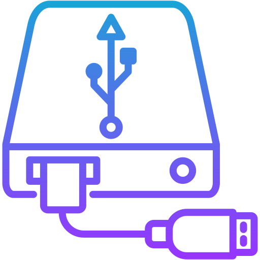 zewnętrzny dysk twardy Generic gradient outline ikona