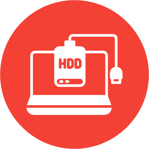 disco duro externo Generic color fill icono