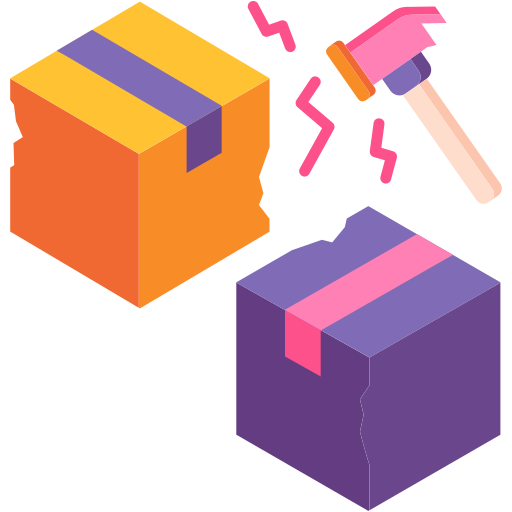 Damaged package Generic color fill icon