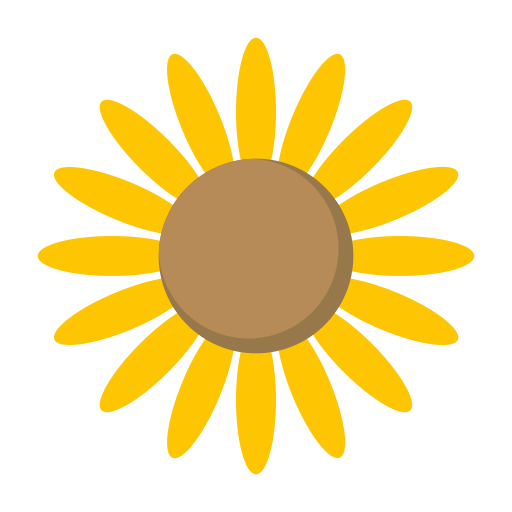 zonnebloem Generic color fill icoon