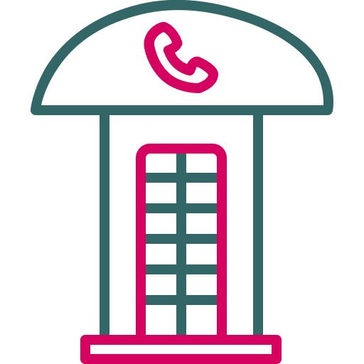 公衆電話ボックス Generic color outline icon