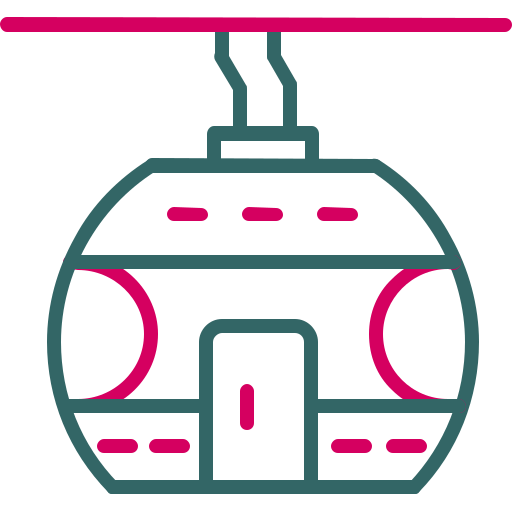 ケーブルカーのキャビン Generic color outline icon