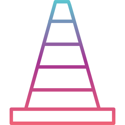 cône de signalisation Generic gradient outline Icône