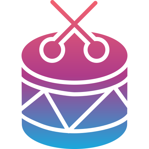 Drums Generic gradient fill icon